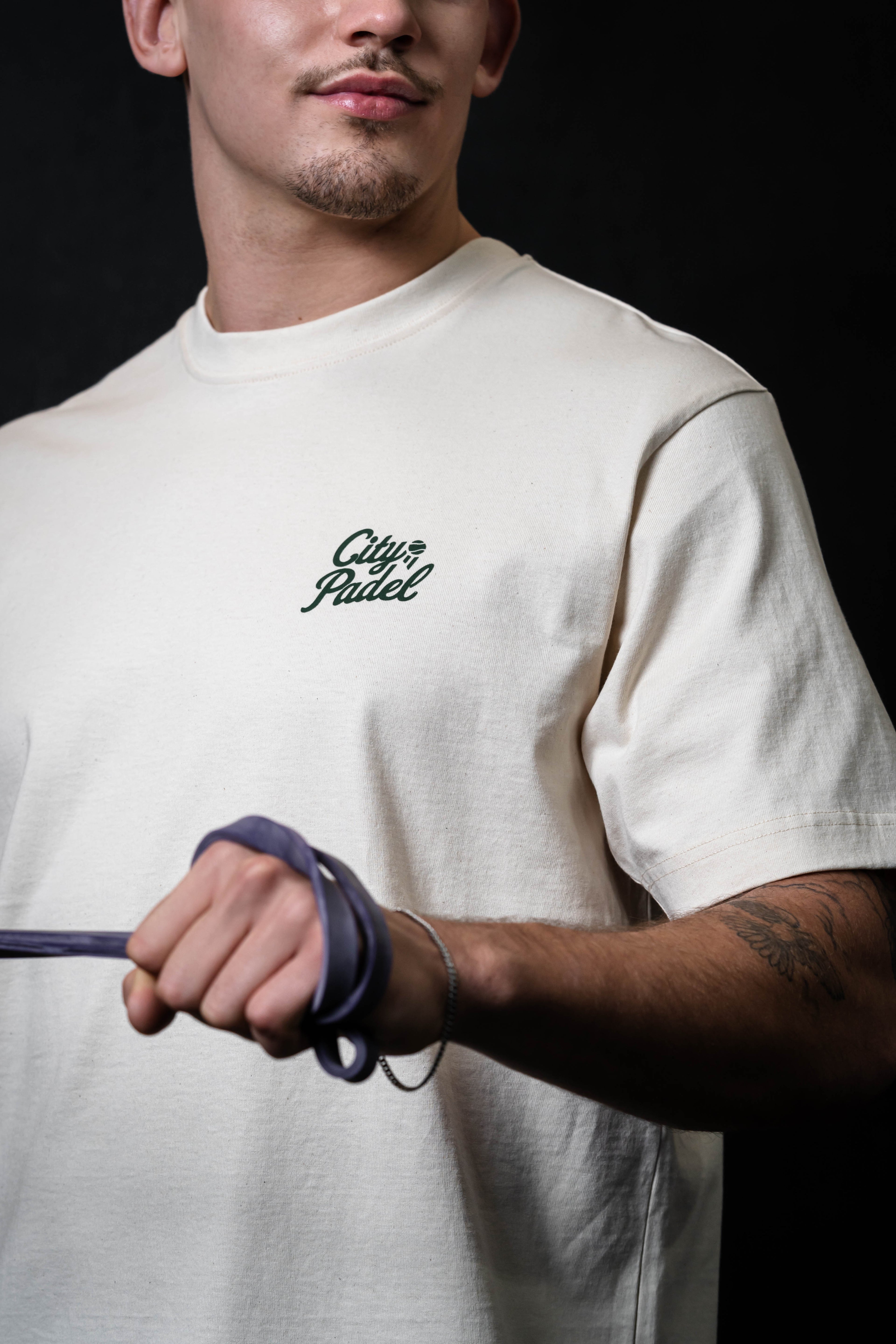 City Padel Line Art Tee - Off White